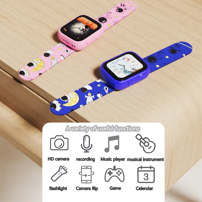 Mini children's toy watch, games & photos & videos, detachable | dual lenses | cartoon wallpaper | backpack charm