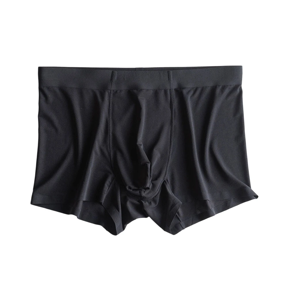 Men Seamless Trunks Ice Silk Quick Dry Adult Underwear Solid Briefs Gay Bulge Pouch Boxer Shorts Bikini Extreme Men's Panties
