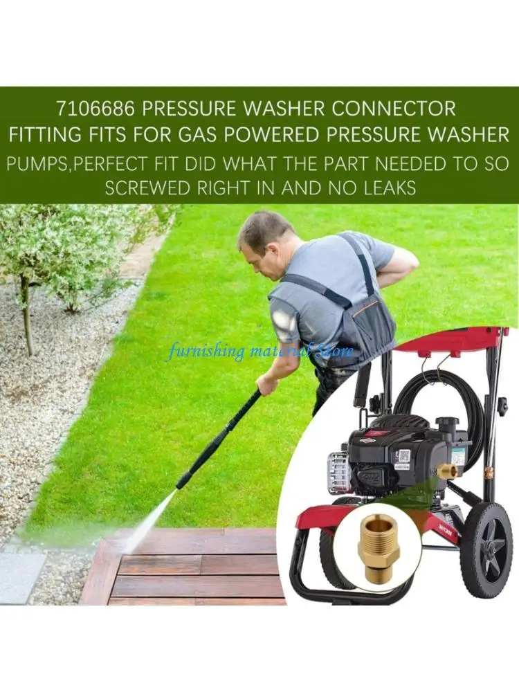 

Y5GD Universal M 22 Threaded Quickly Hose Adapter Brass Construction Suitable for Multiple Pressure Washer Models