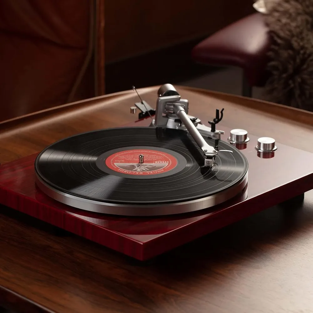 Belt Drive Turntable with Bluetooth Connectivity, Built-in Phono Pre-amp, USB Digital Output Vinyl Stereo Record Player