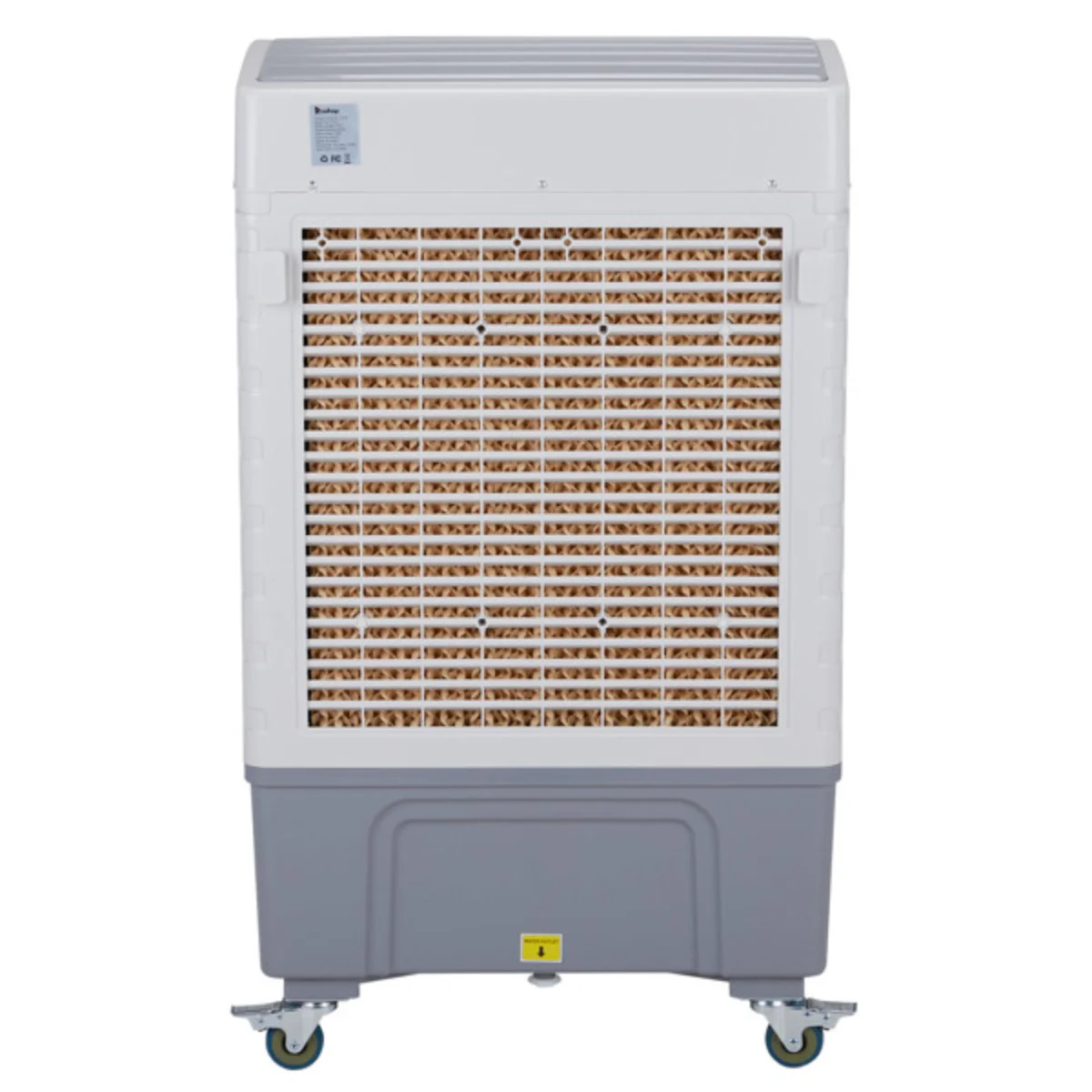 3-in-1 휴대용 증발식 냉각기 - 2647CFM, 10.57Gal 탱크, 리모컨, 아이스팩(흰색/회색)