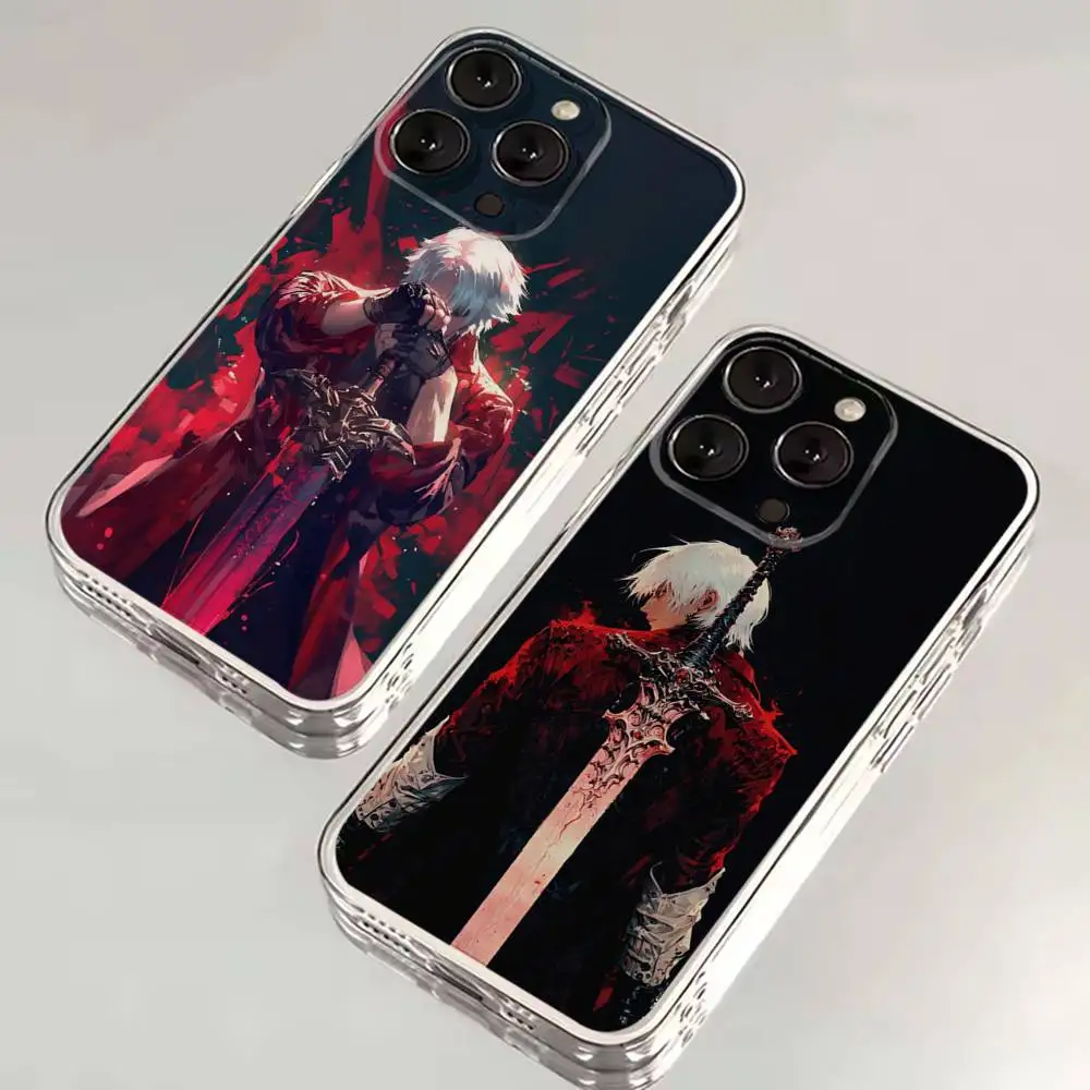 

Game D-Devil Mays Cry D-DMC Phone Case For iPhone 16,15,14,13,12,11 Plus,Pro,Max,XR,XS,X,7,8 SE,Mini Transparent Silicone Soft
