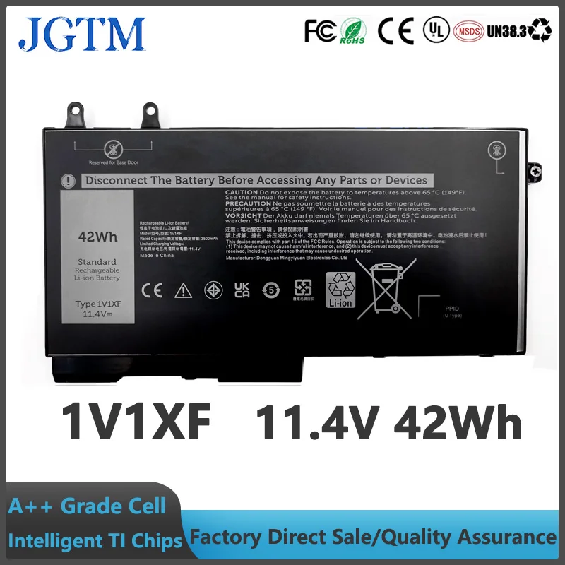 JGTM 1V1XF 11,4 V 42Wh batería para portátil Compatible con Dell Latitude 5400 5410 5500 5510 Precision 3540 3550 XV8CJ R8D7N 4GVMP