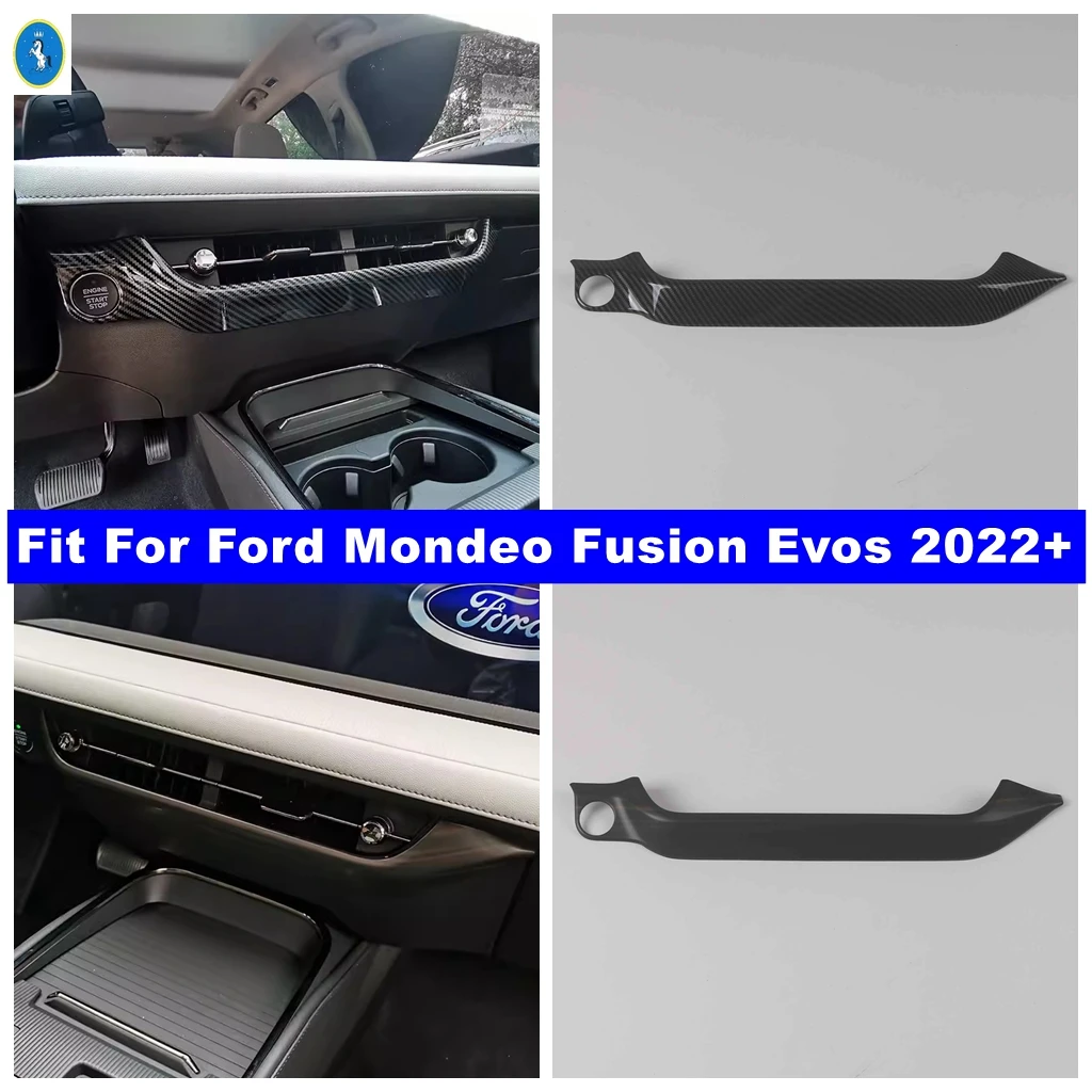 

Carbon Fiber Auto Central Control Middle Air AC Outlet Vent Panel Accessories Cover Trim For Ford Mondeo Fusion Evos 2022 2023