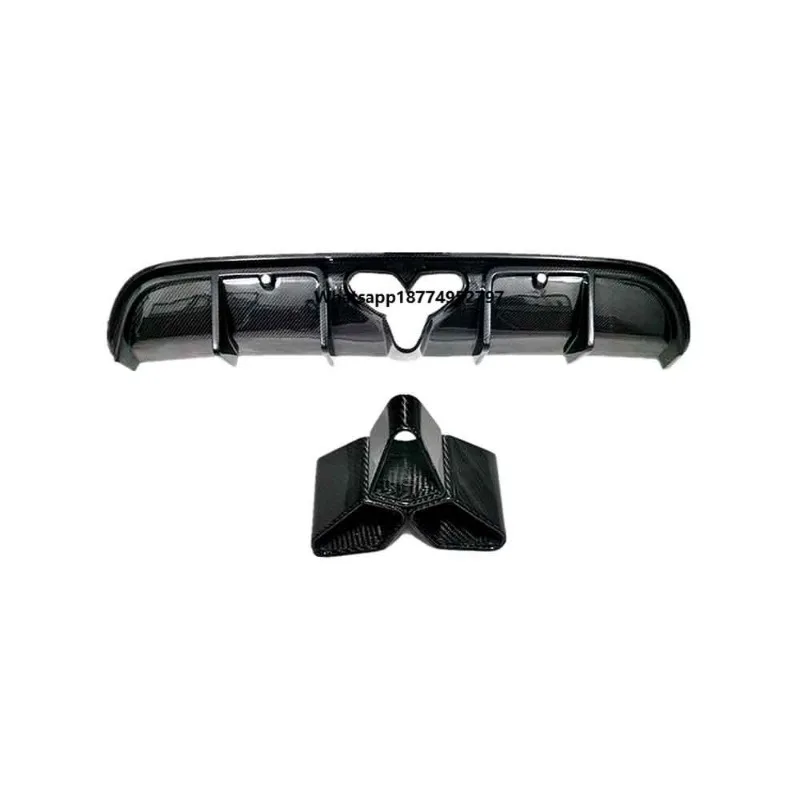 Dry Carbon Rear Bumper Lip Diffuser with Exhaust Tips 982807521A 982807521Q for  718 982 Boxster Cayman S T 2016-2025