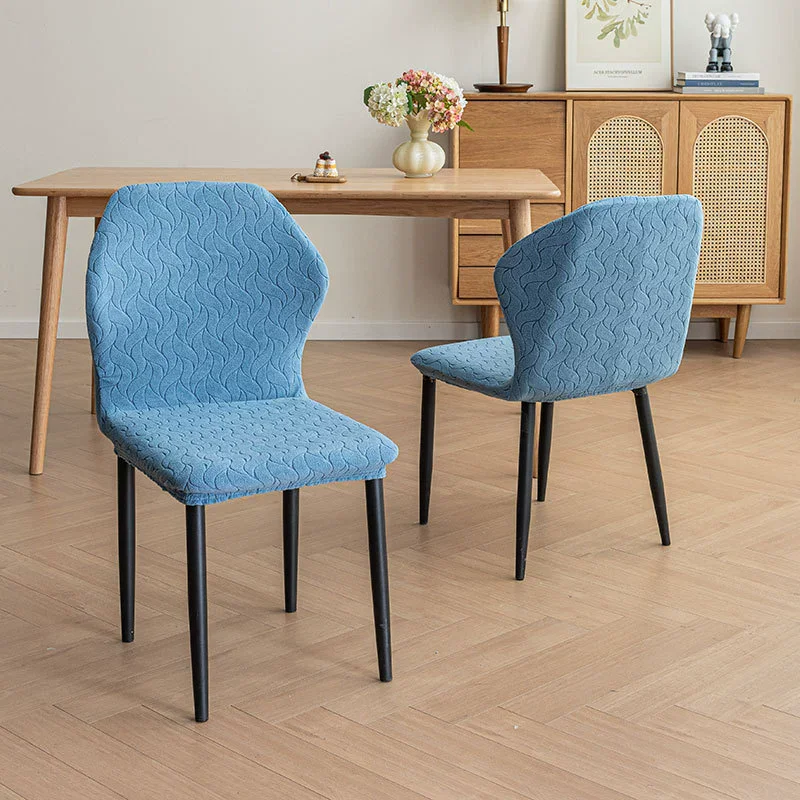 

1/2/4/6pcs Jacquard Chair Cover Curved Stretch Dining Chair Slipcover Seat Covers for Living Room Kitchen Funda Silla Comedor
