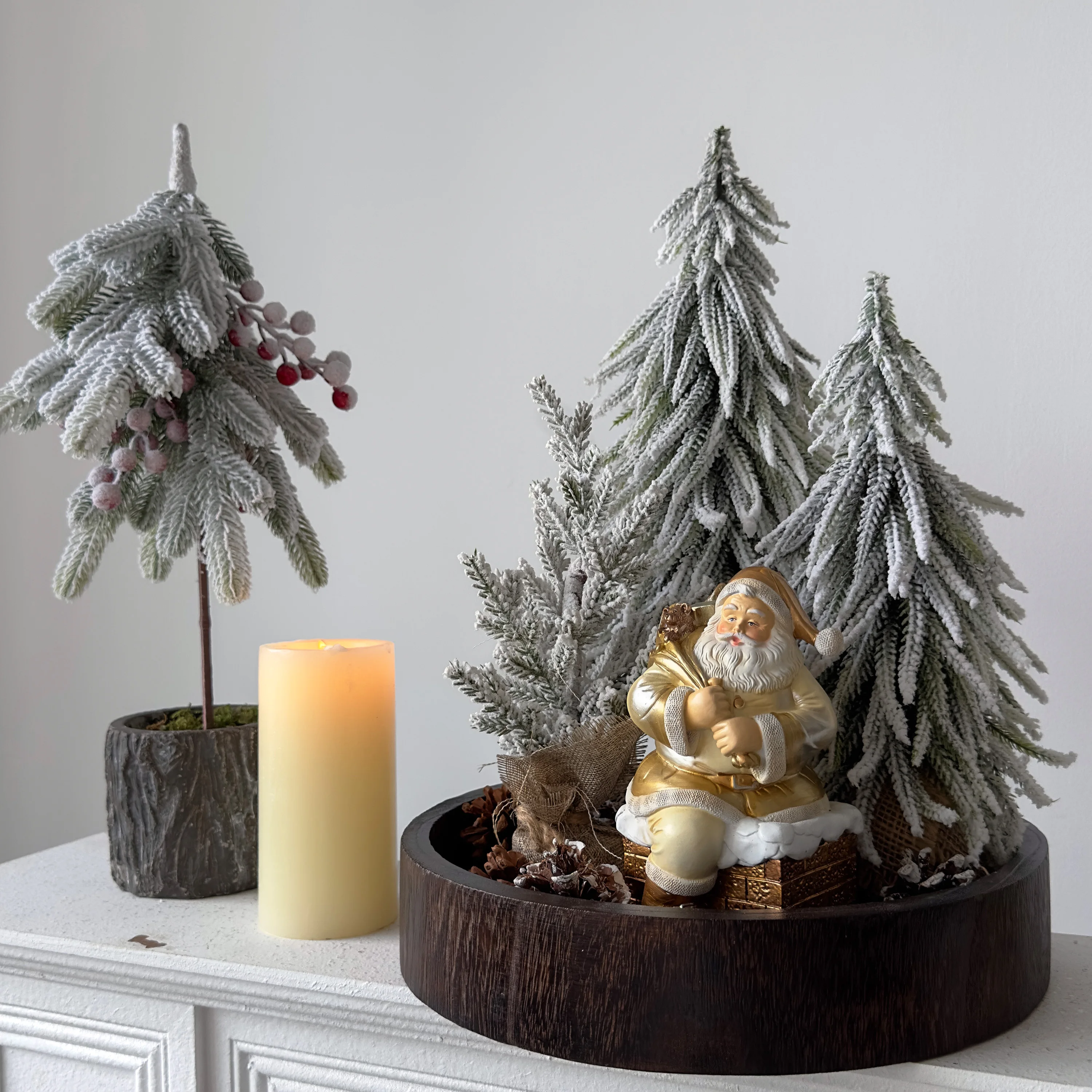 

Рождественский небольшой набор украшений Санта-Клаус Рождественская елка украшение рабочего окна атмосфера макет