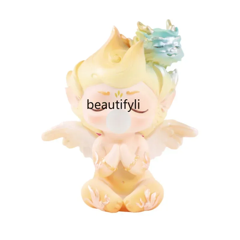Oosterse mythische beest blinde doos antieke jongen en meisje verjaardagscadeau, tafelblad ornament auto decoratie kinderspeelgoed