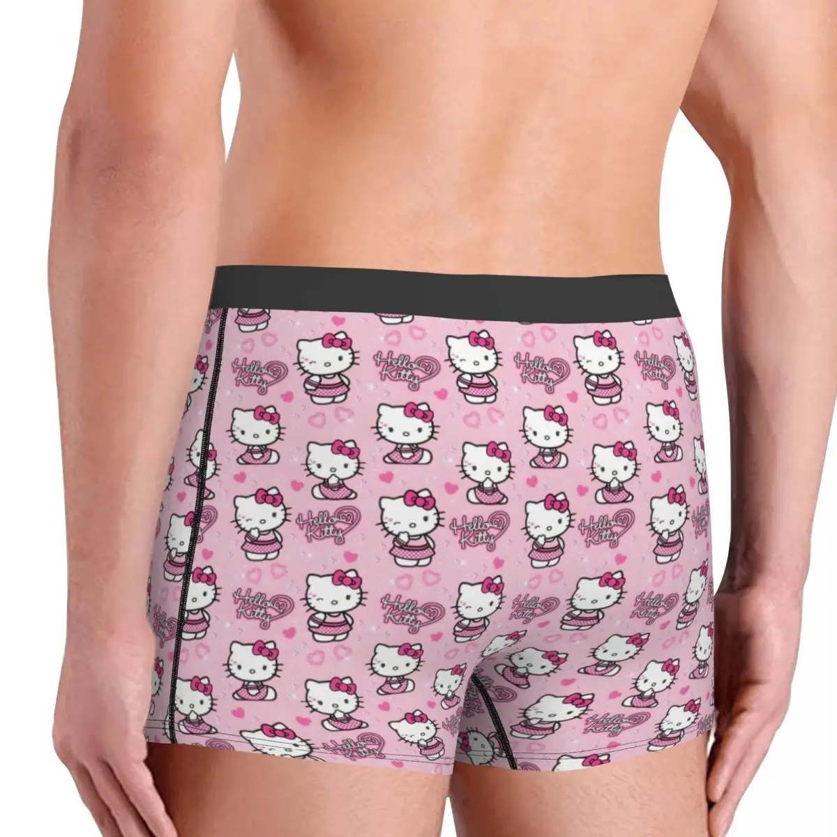 Personalizzato Cool Hello Kitty Boxer Pantaloncini Mutandine Mutande maschili Confortevole stampa classica Simpatico slip KT Cat Intimo