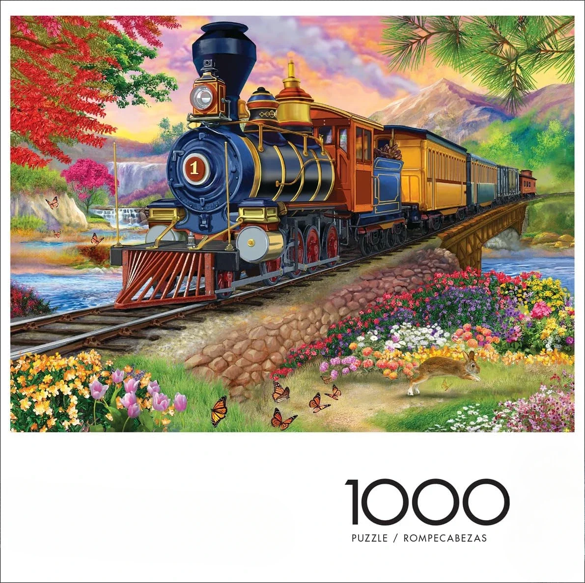Scenic Steam Engine Paper Puzzle 300 500 1000pcs  Jigsaw Puzzles for Bedroom Livingroom Relaxation Game Room Thoughtful Gift