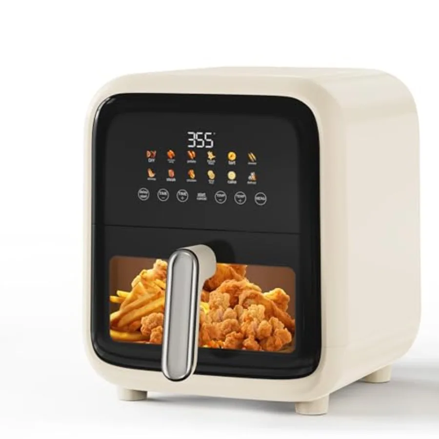 

Аэрофритюрница с прозрачным окном, 7,5 л, 12-в-1, многофункциональная: жарка, запекание, приготовление на пару, обжаривание, с функцией сушки, с антипригарной корзиной, пригодной для мытья в посудомоечной машине