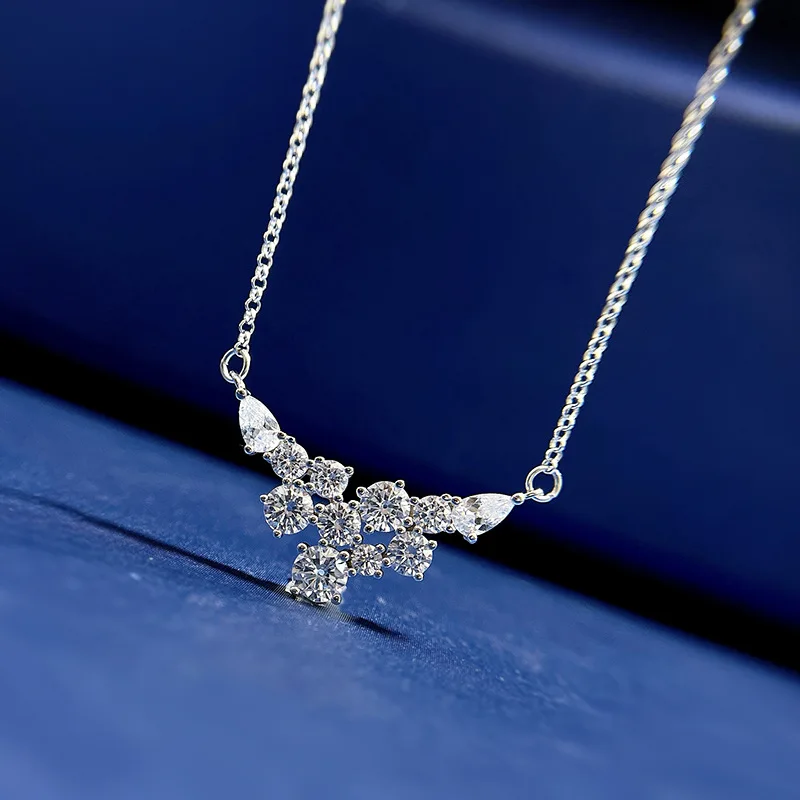 S925 Silver Wings Temperament Sweet Beauty Collar Chain Necklace 925 Silver Wholesale