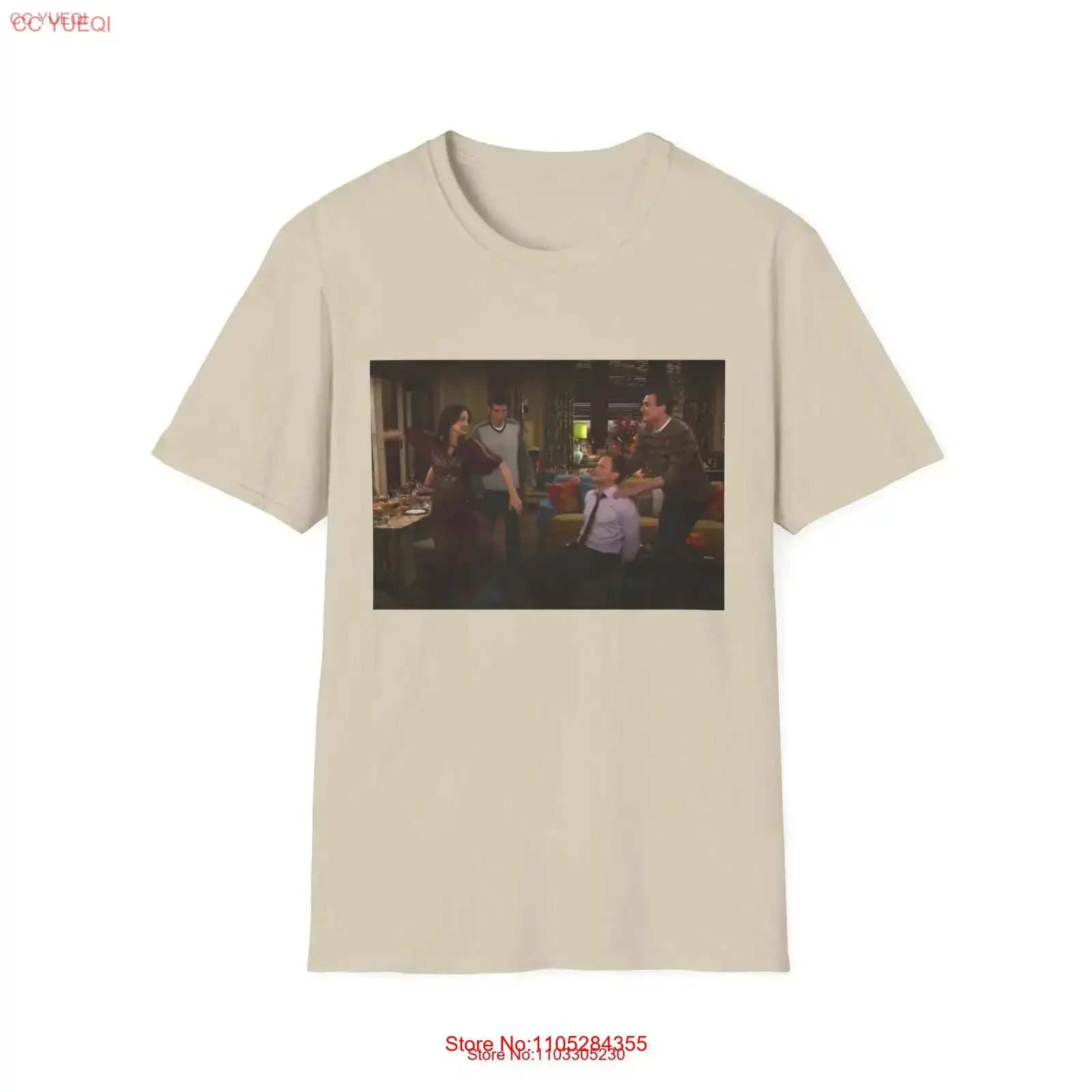 T-shirt photo humoristique Slapsgiving, thème 'Comment j'ai connu votre mère' pour les fans de sitcoms, avec l'épisode 'Barney Slap' de Thanksgiving, style vintage délavé