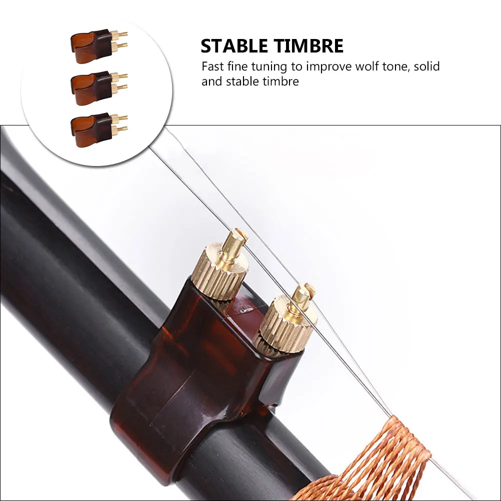 

3pcs Brass Erhu String Adjusters Sensitive For Hu Universal Metal Plastic Tuning Device High Quality Durable