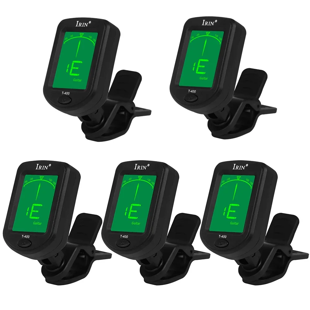 IRIN T-400 Guitar Tuner Digital Clip-On Tone Tuner for Bass Violin Guitar Electric Ukulele Universal 360 Degree Rotatable