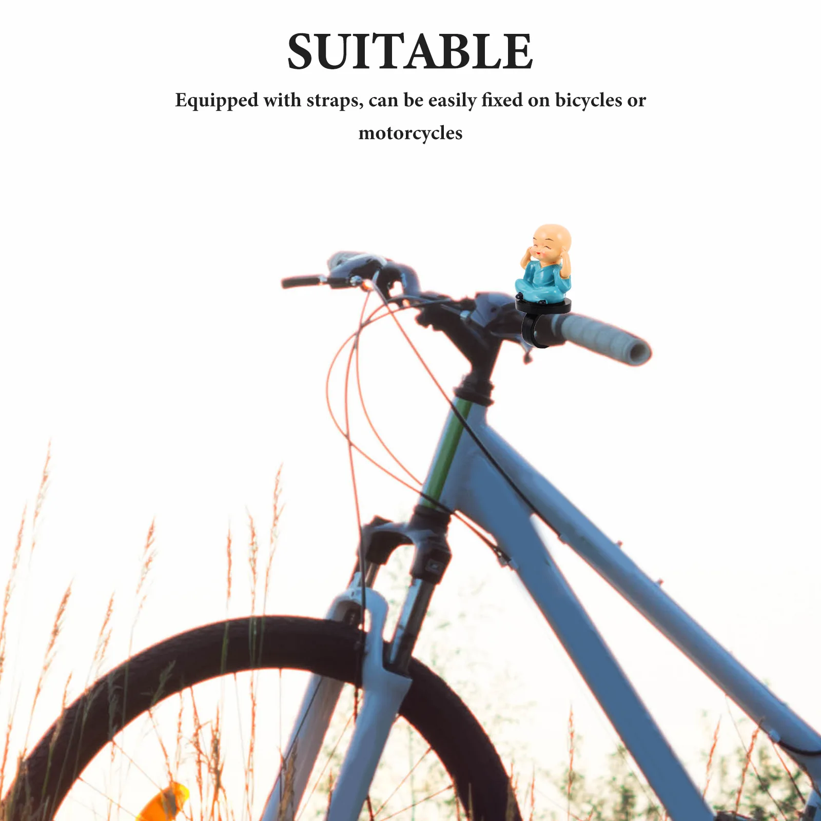 

Bicycle Decorations Cute Cartoon Mini Statue For Motorcycle Electric Bike Handle Mount Dashboard Ornament Ride Decor