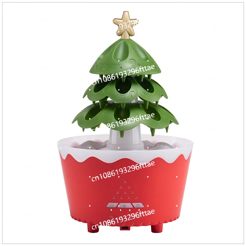 

Colorful Raindrop Christmas Tree Essential Oil Aromatherapy Machine Ultrasonic Remote Control Timing Small Anti-dry Burning