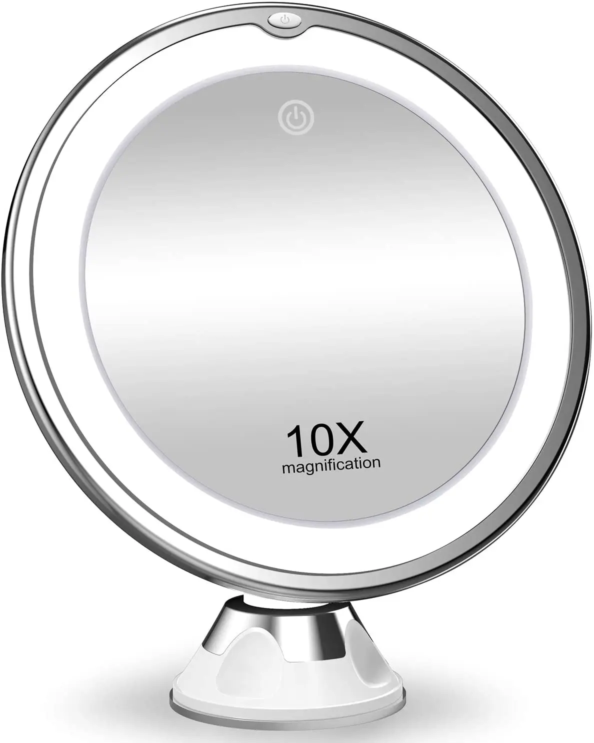 

# Hot Sales 10X Magnifying Makeup Mirror With Lights 3 Color Lighting Intelligent Switch 360 Degree Rotation Powerful Suction Cu
