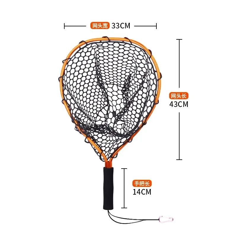 Taiyu tragbare Fischernetze ultraleichte Aluminium legierung Silikon Verschleiß festigkeit Mesh Hand Dip Casting Kescher für das Fliegen fischen