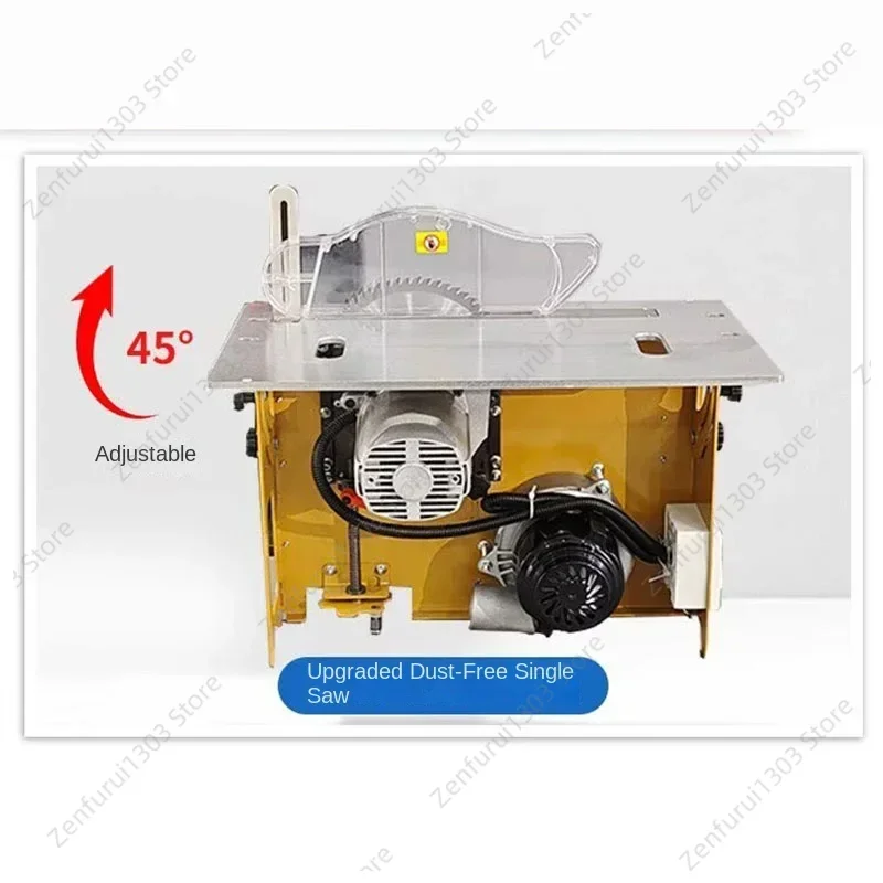 3000W Brushless Silent Woodworking Dust-Free Saw Integrated Machine Folding Push Table Precision Worktable