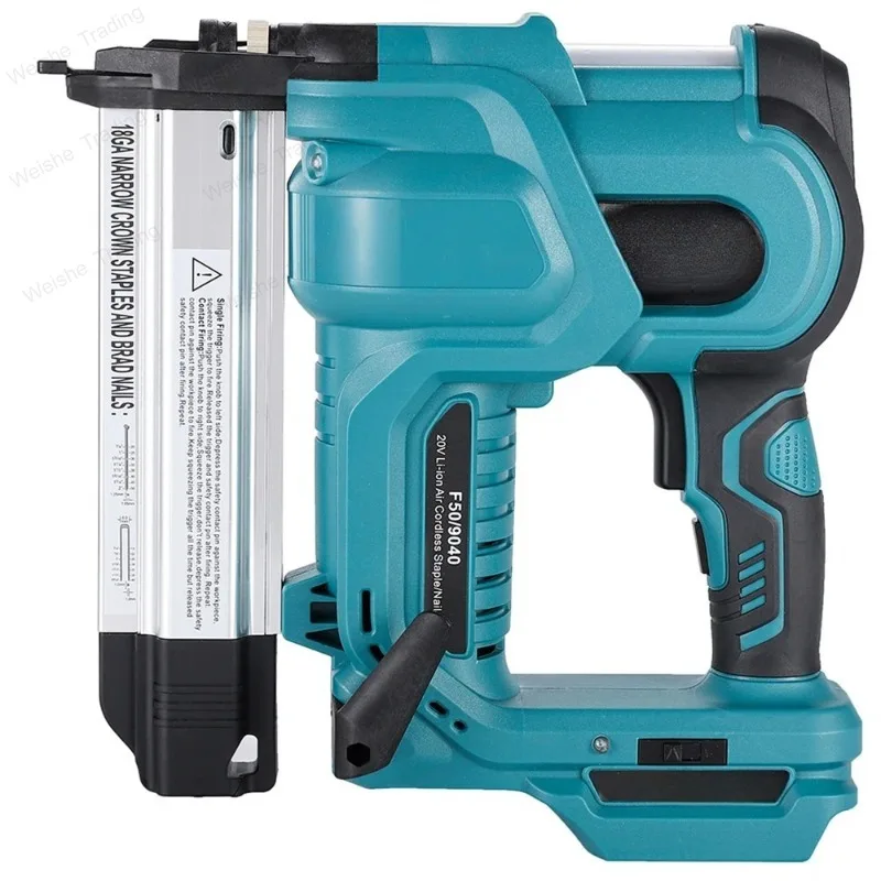 Cordless Nail Gun,18GA 2 in 1 Nailer/Stapler Gun Compatible with Makita Battery,2 Mode with 500 Staples, 500 Nails(No Battery)