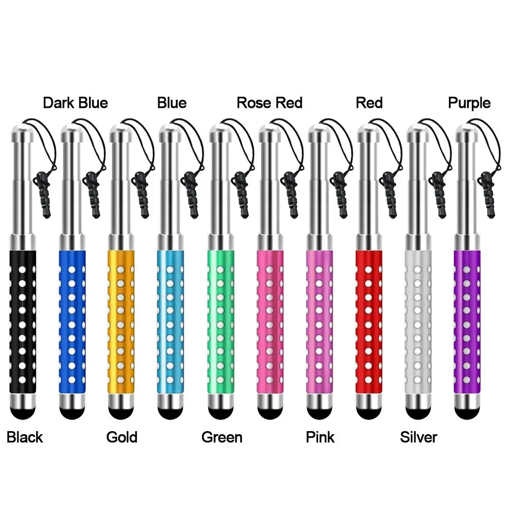 Mini High Precision Touch Screen Pen Retractable Multicolor Capacitive Pen Multi-function Electronics Stylus Pencil