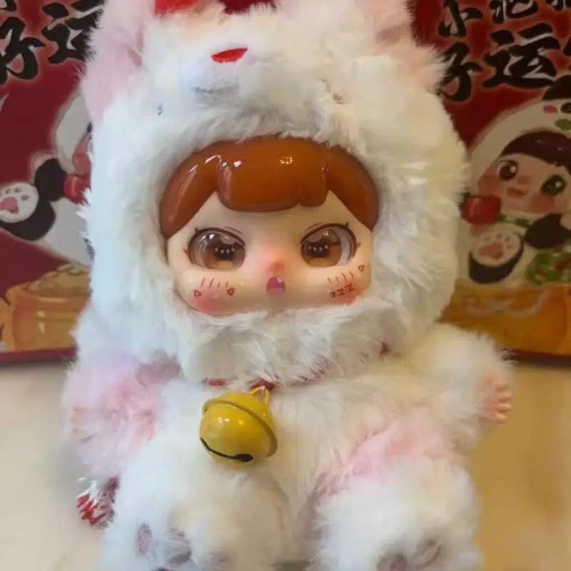 Babythree Wa Sansui Xiaopao Fu حسن الحظ جرس صندوق أعمى أفخم تمثال لطيف لينة دمية محشوة دمية جمع هدية للأطفال الفتيات