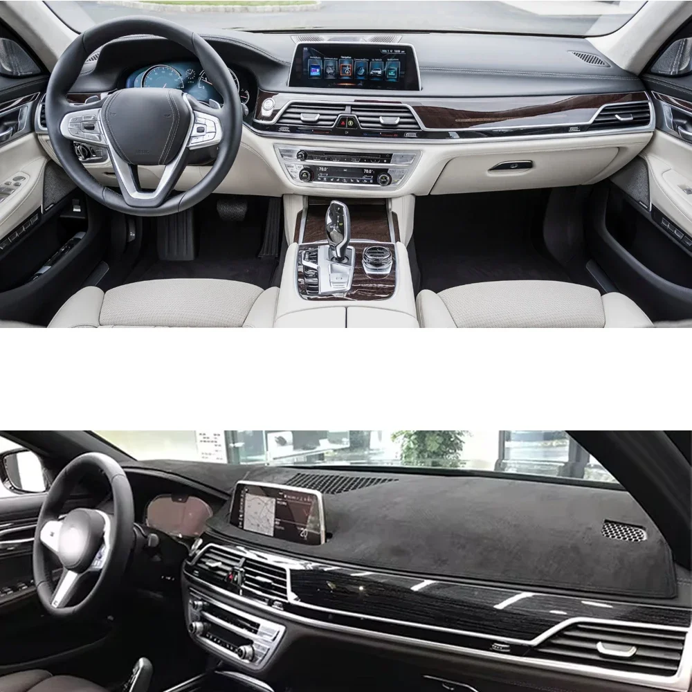 

Для BMW 7 серии G11 G12 730d 750 2016-2022 аксессуары замшевая крышка приборной панели приборная панель приборная панель коврик приборной панели защитный коврик