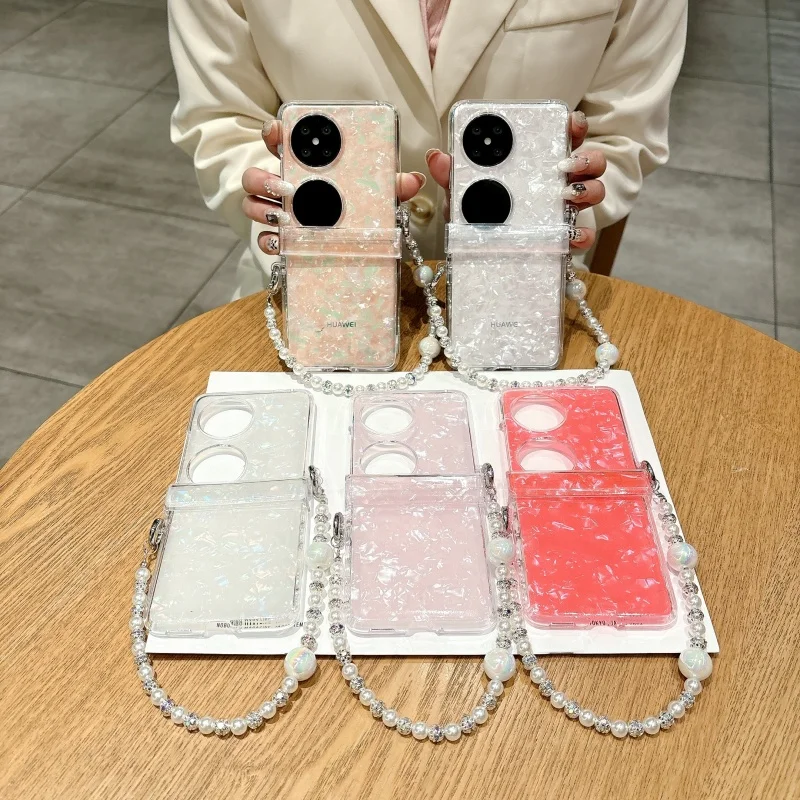 

Phone Case for Huawei P50 Pocket2 New Shell Pattern Case for Huawei P50 Pocket2 Fashion Bracelet Phone Case ﻿