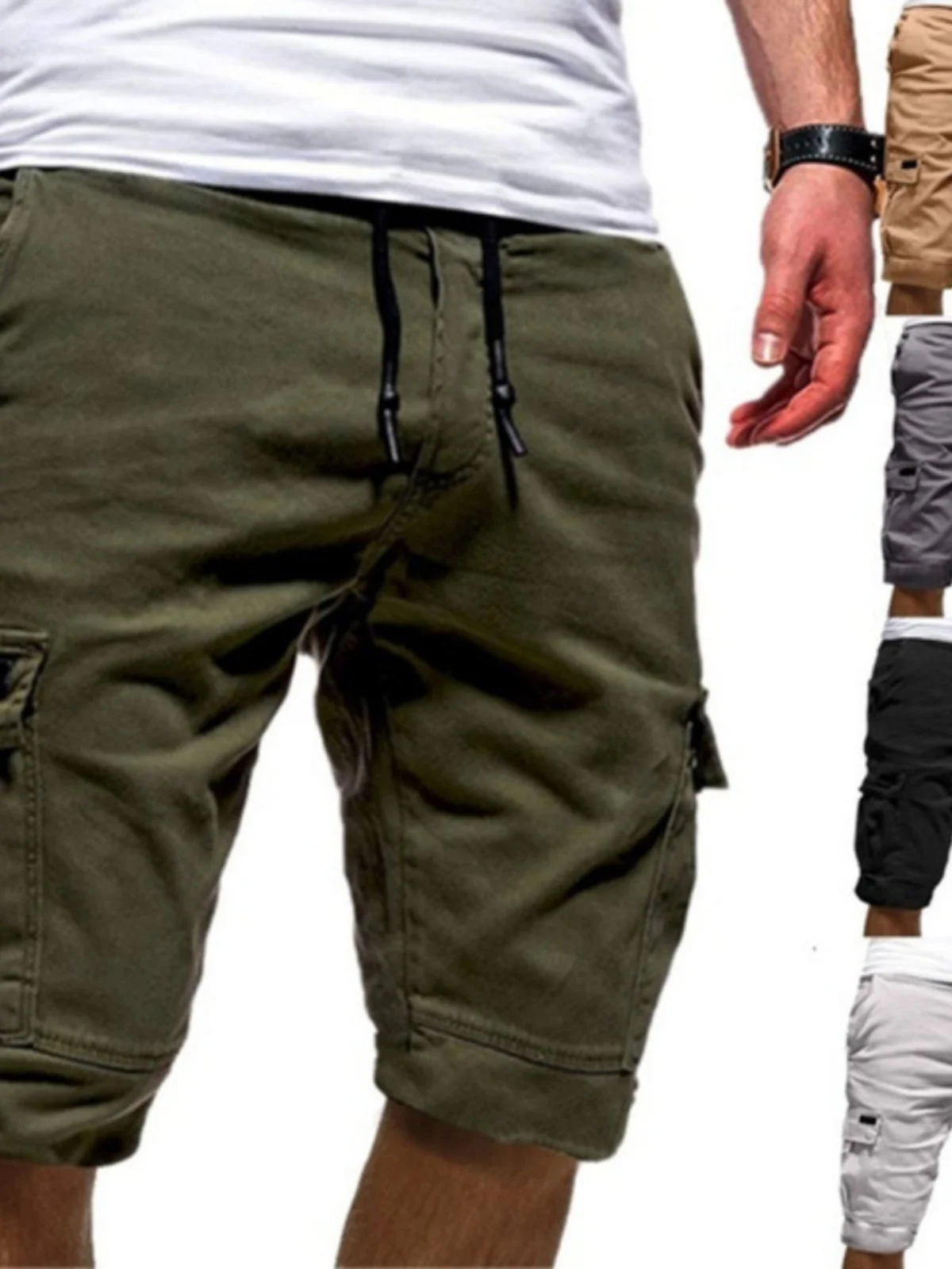 

209 New Men's Summer Casual Jeans orts Loose Fit mid Waist Long Pants Youthful Energy Sle Khaki Fabric Straight Leg