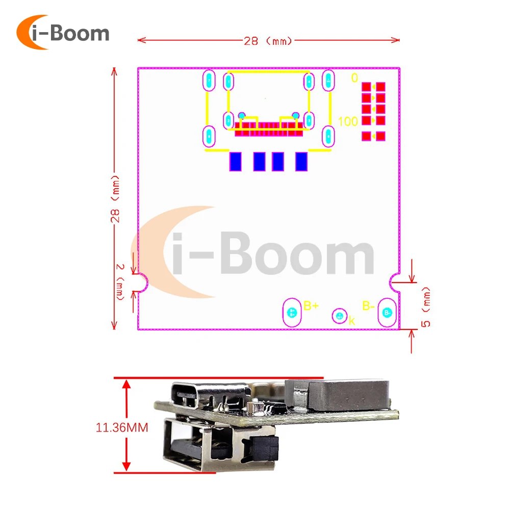 PD3.0 QC3.0 AFC FCP PE2.0 Type-C USB Boost Converter Module Lithium Battery Fast Charging Protection Board With LED Indicator