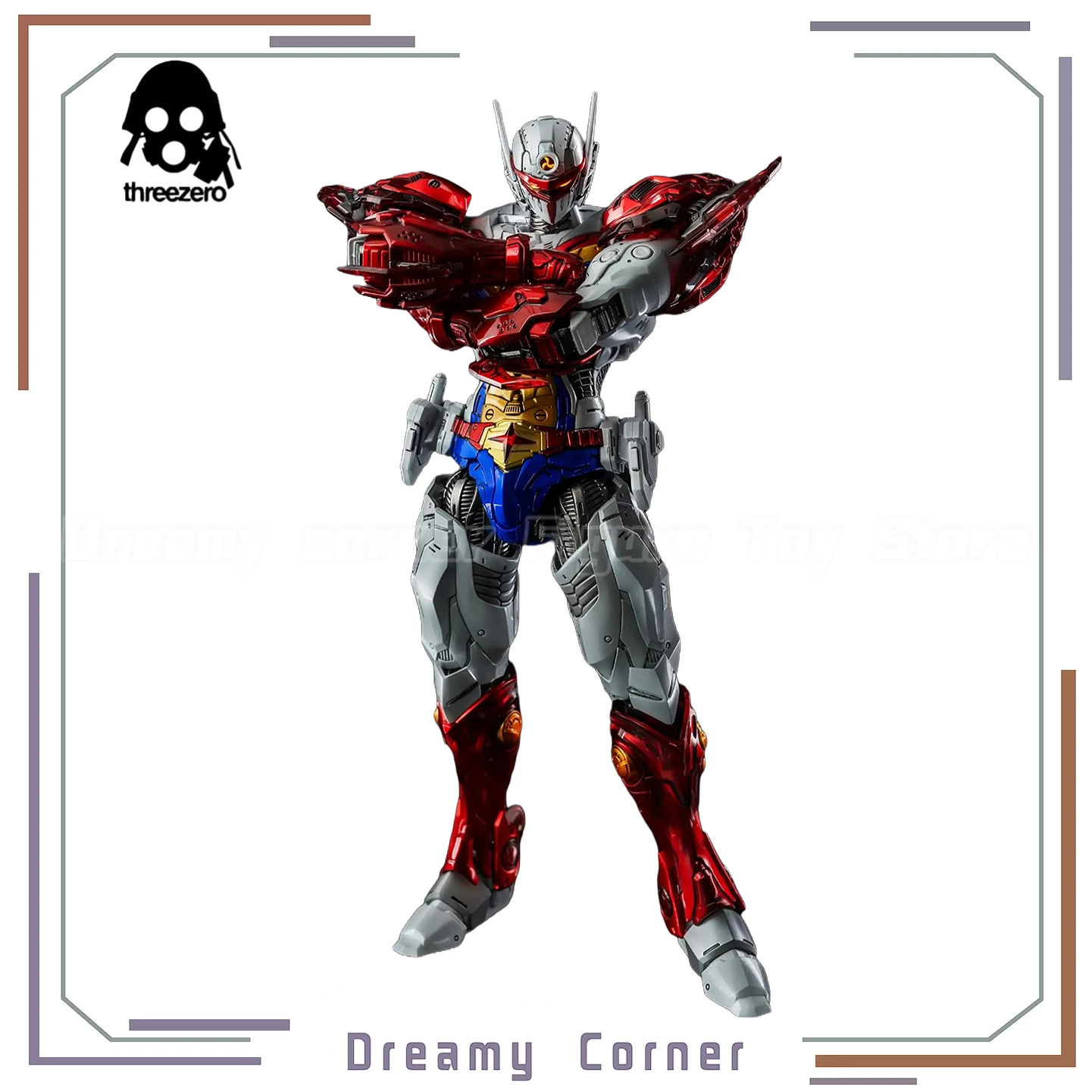 【En stock】 Colección de modelos de juguete Original Threezero ROBO-DOU 3Z0540 Tekkaman Blade METALLIC Ver Mecha