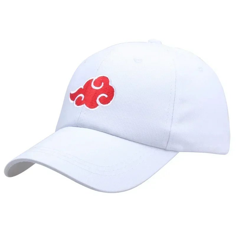 Berretto da baseball con personaggio anime giapponese Naruto ricamato regolabile unisex nuvola rossa cappello da sole per esterni sportivo stile