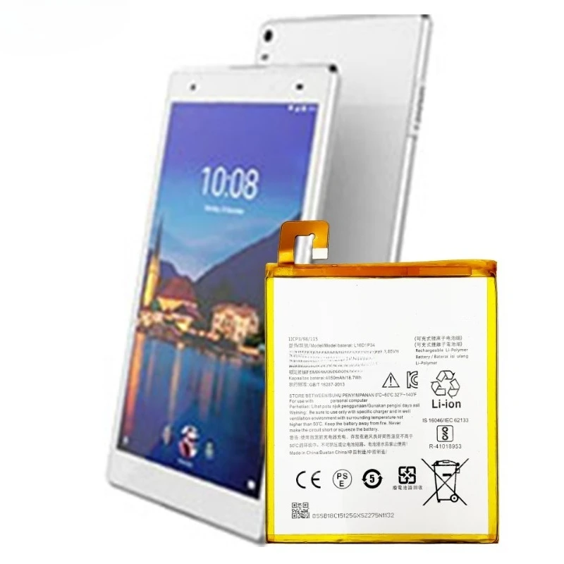 2025 Year Battery L16D1P34 For Lenovo TAB4 8 TB-8504N TB-8504X TB-8504F TAB4 8 plus TB-8704F 8704N 8704X  Tablet Bateria 3.85v