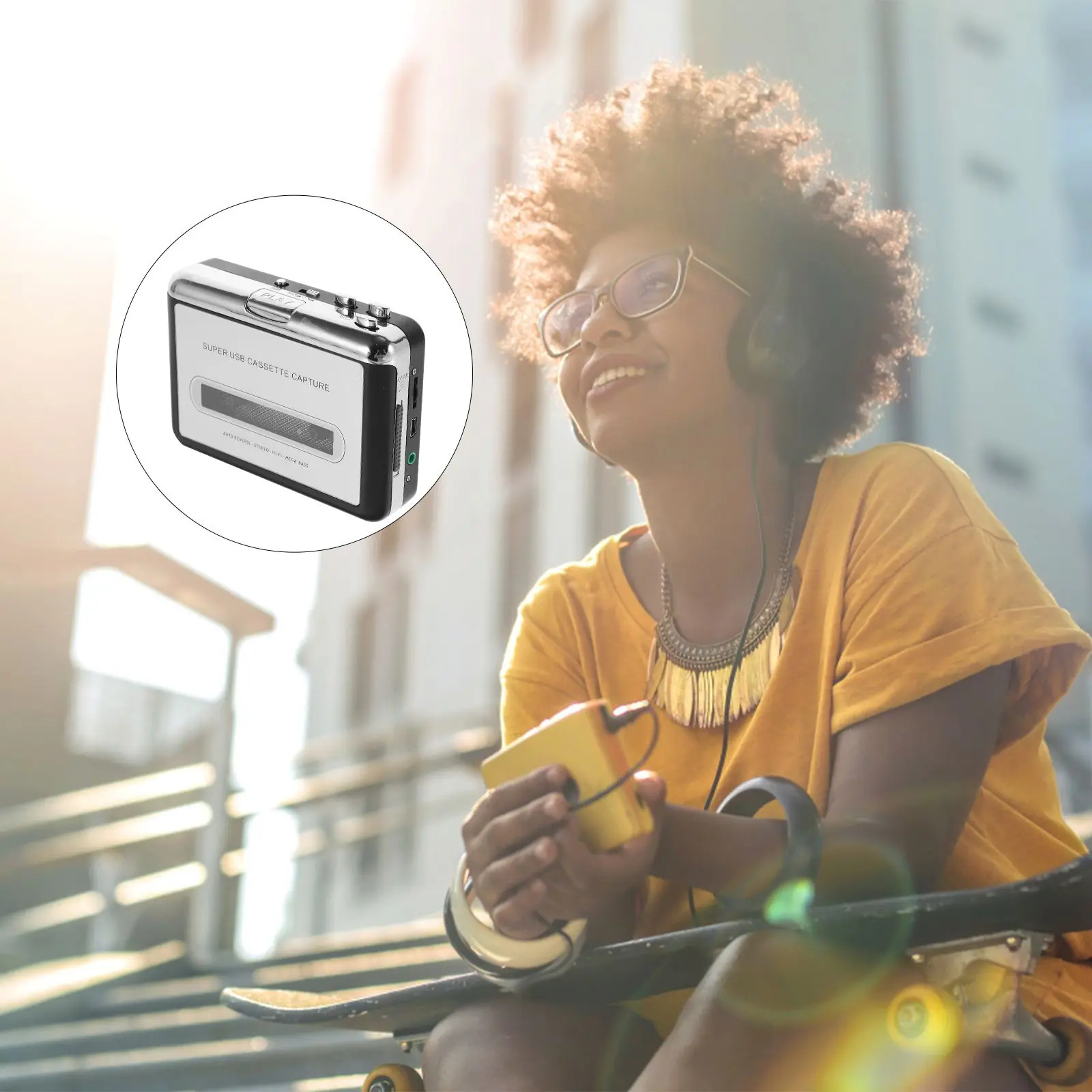 Reproductor de casete Convertidor de cinta a MP3 Convertidor de cinta USB Convertidor de casete USB a MP3 Convertidor de cinta a MP3