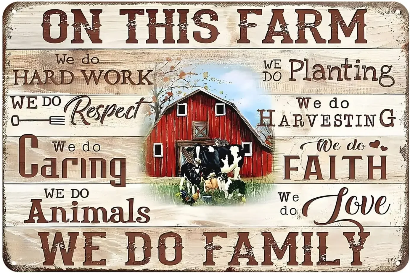 Metal Sign Farmer On This Farm We Do Vintage Tin Sign Home Kitchen Farm Bar Cafe Club Cave Wall Decor Rustic Sign 12 X 8