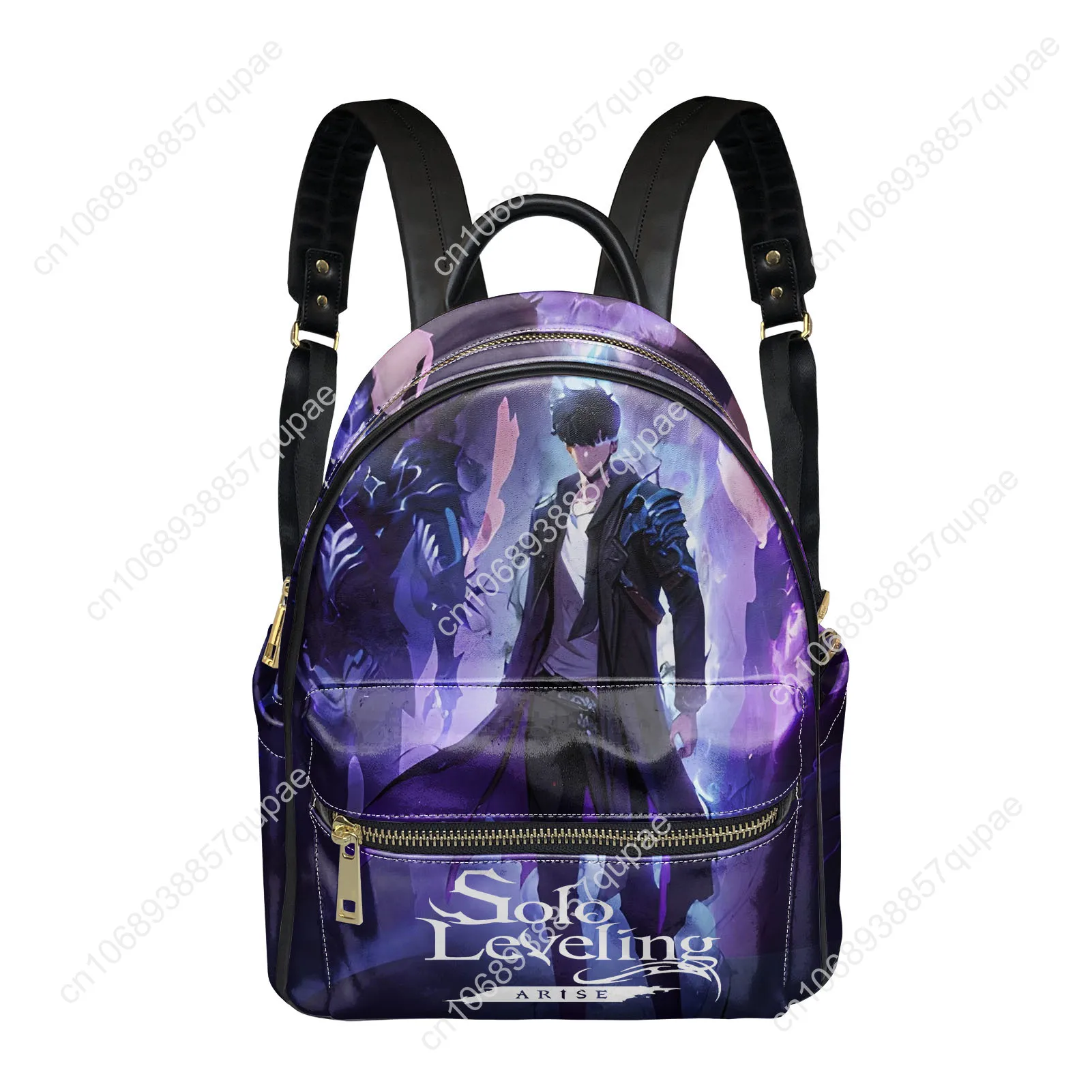 

Anime Manga Cartoon Solo Leveling Sung Jin-Woo Backpack Womens Men Double Shoulder Bag Business Travel Bookbag Gift Rucksack