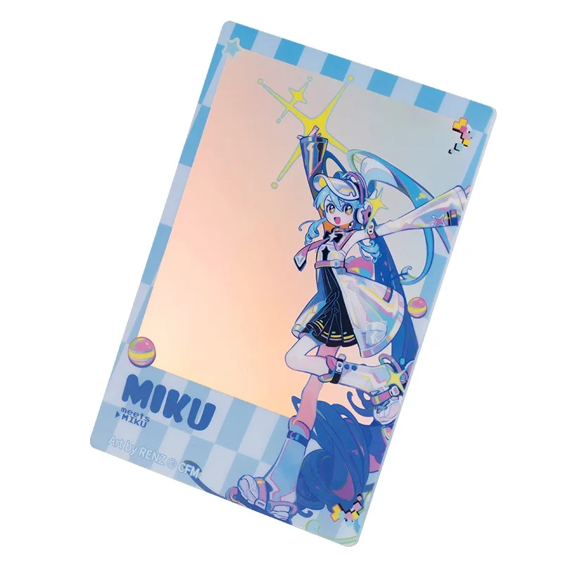 Hatsune Miku Through Card Anime Hatsune Miku Acrylic Card Cartoon Child Toy Cute  Ornaments Cute Girl Collect Pendant Gift