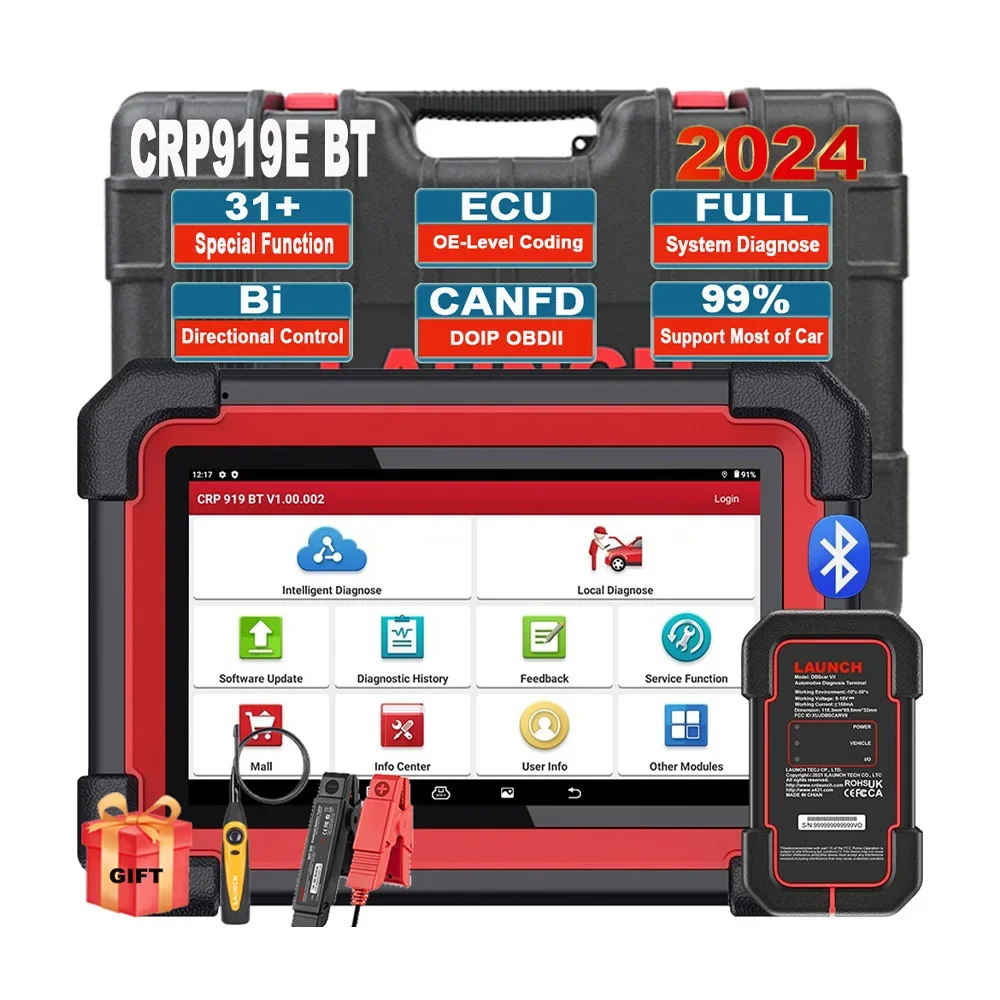 LAUNCH CRP919E BT CRP919X BT PRO Bidirectional Key ECU Programming Coding Car Diagnostic Scanner Tool