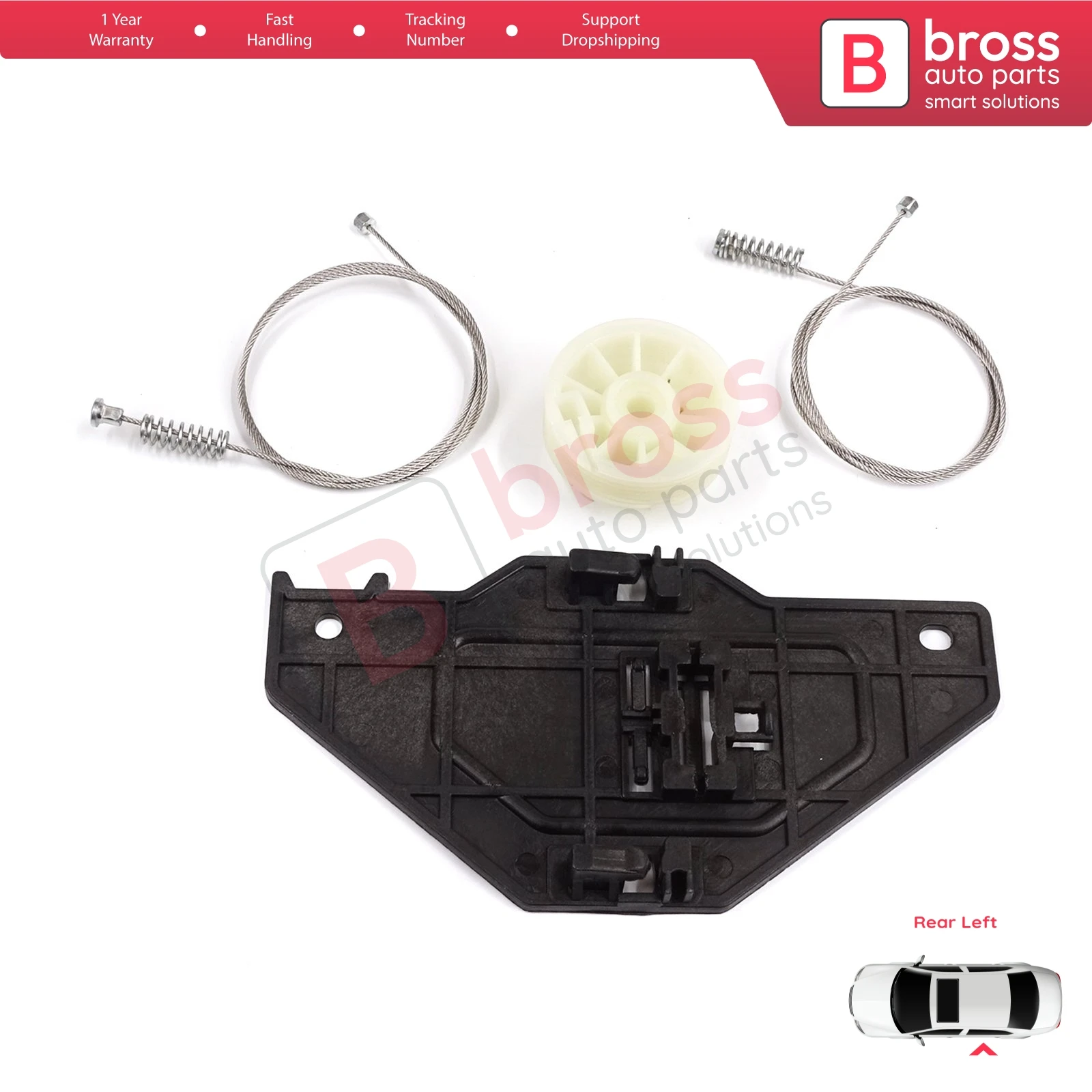 BWR5483 Electric Window Lifter Regulator Repair Set Rear Left Door for Citroen C4 Picasso MK1 UD Grand UA 2006-2013 MPV 9223E0