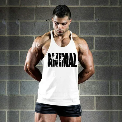 Imagen 2 del producto Chaleco de gimnasio para hombre, camiseta sin mangas de entrenamiento, tirantes anchos, 100% algodón, talla grande, Verano