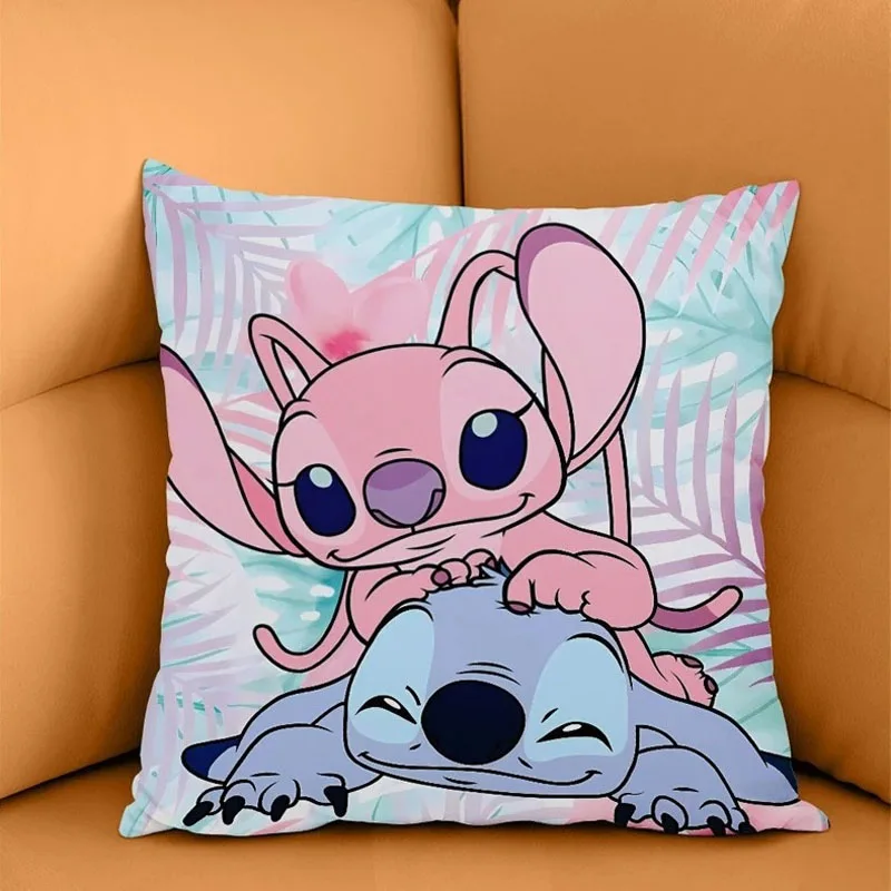 Lilo&Stitch Disney Stitch Cute Pillow Secondary Surrounding Pillow Sofa Bedhead Pillowcase Cushion Cover Fashion Home Decoration