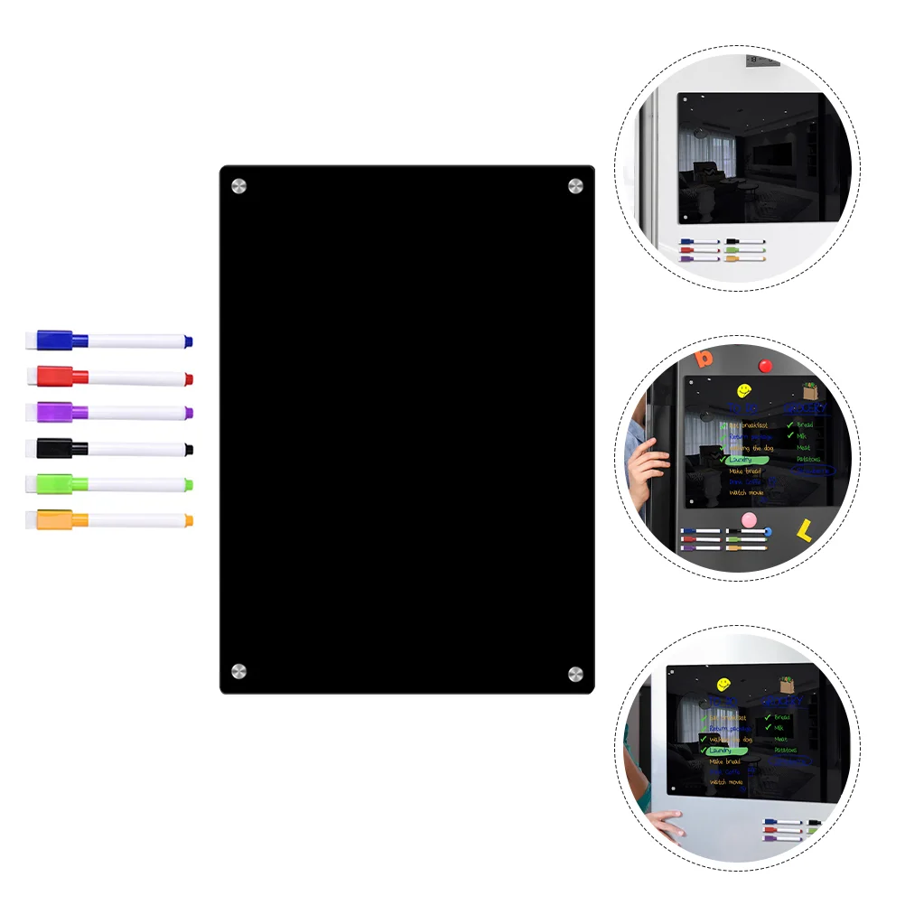 

Fridge Refrigerator Message Board Schedule Writing Whiteboard Pen Acrylic Magnet Dry Erase