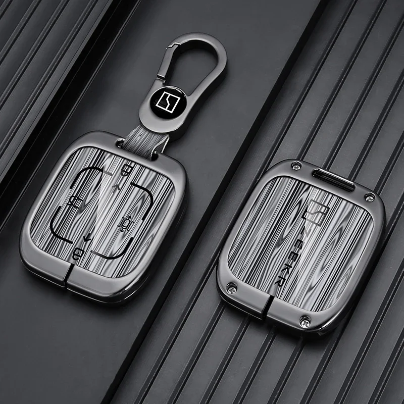 For Geely Zeekr 7X 2025 Metal Key Fob Case Keychain Car Styling Car Key Bag Set Anti-Scratch Car Key Chain Cover Protector Decor