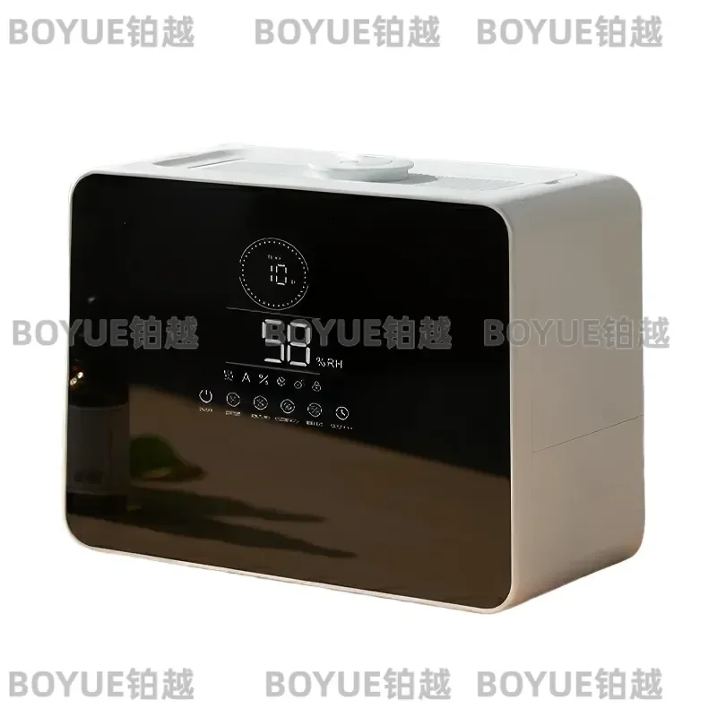 Large Capacity Ultrasonic Humidifier Warm Cold Mist Glass Panel Home Air Diffuser Constant Humidity Timer Quiet Operation