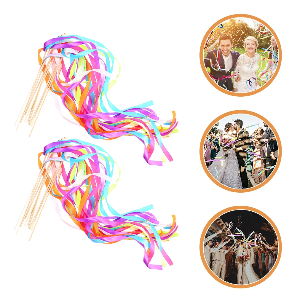 

Party Streamers Wands Ribbon Stick Ribbons Wedding Layout Decorations Artistic Dancing