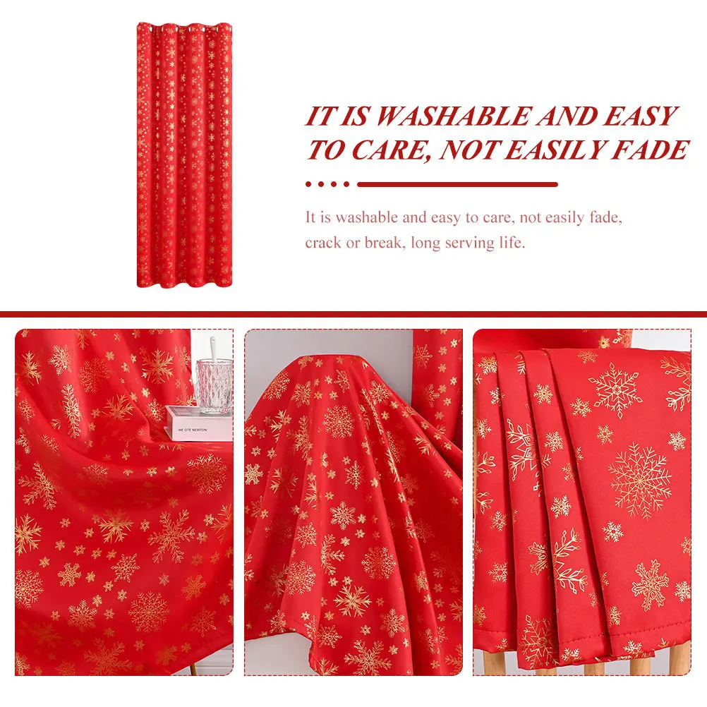 

Christmas Snowflake Window Curtain Blackout Xmas Drape for Bedroom Living Room Holiday Ornament Christmas Bedroom Curtain