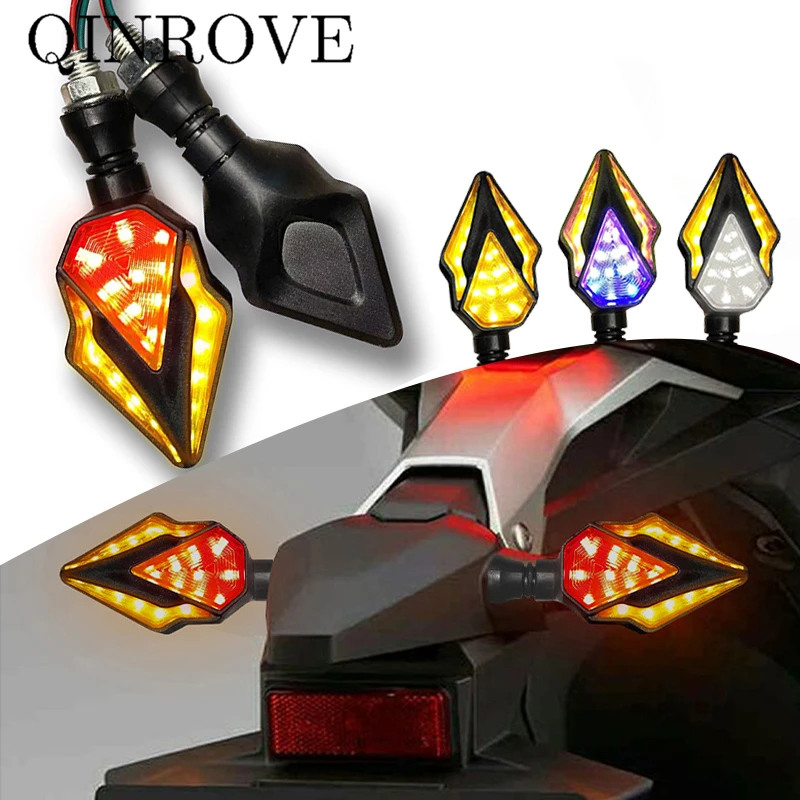 

Universal 12V LED Motorcycle Turn Signal Front Rear Flowing Direction Indicator Turning Lamp for Ducati Monster 696 KTM Duke 790