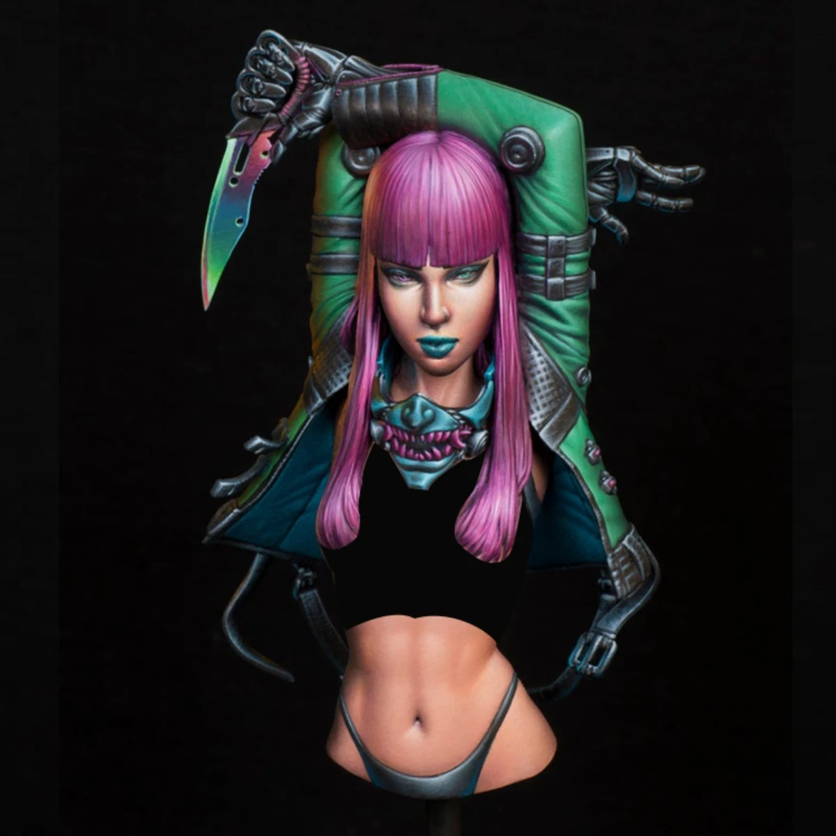 مجموعة نماذج غير مطلية من الراتنج 1/10، محارب أنثى الخيال العلمي، غير مجمعة وغير مطلية GK، 914X #2