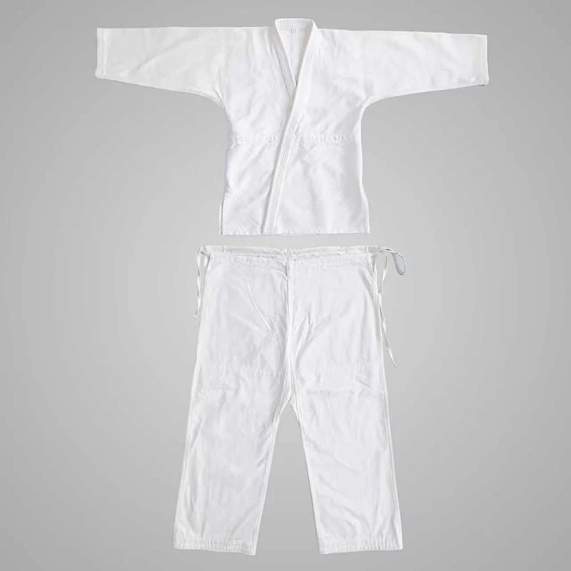 Professional Heavyweight 100% Cotton Judo Uniform for Kids, Adults & University Students, Training & Competition Gi in White/Blu